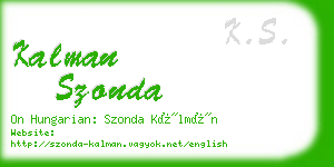kalman szonda business card